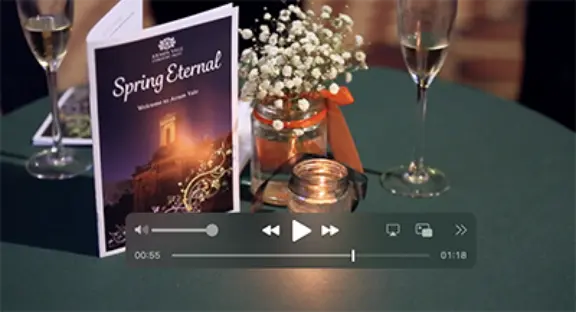 video link to film shot at Arnos Vale fundraising gala, showing in-kind support from entertainers, service and atmosphere as well as guests including the Bristol mayor George Ferguson