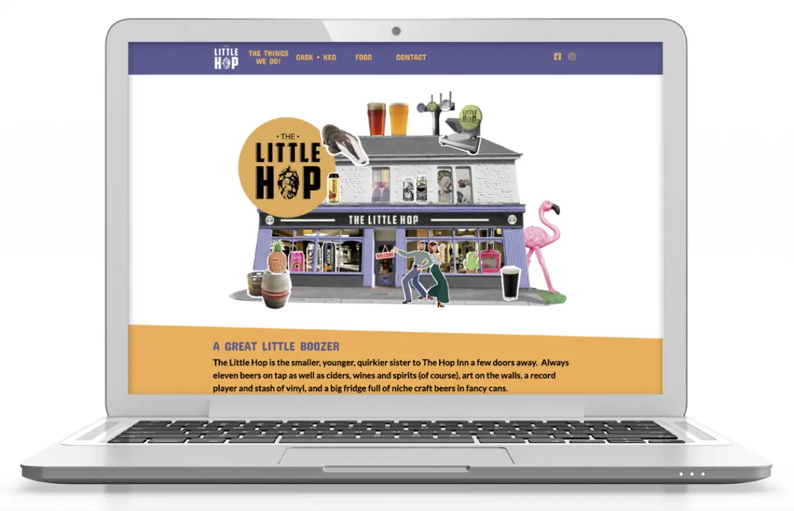 Swindon pub, Devizes Road, Swindon, hospitality, design, marketing by freelance graphic design consultant, Kate Parsons. Designed the website and created website content.