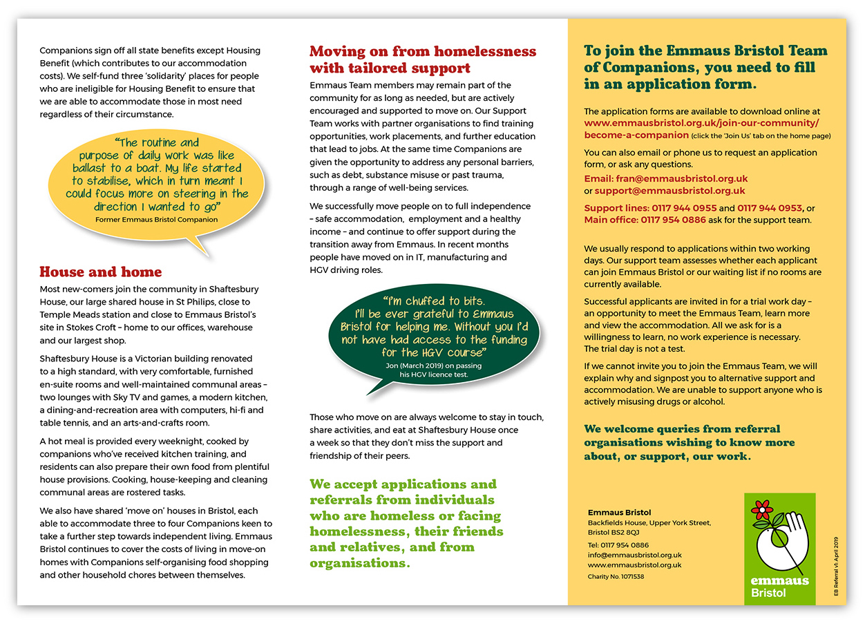 referral leaflet and overview