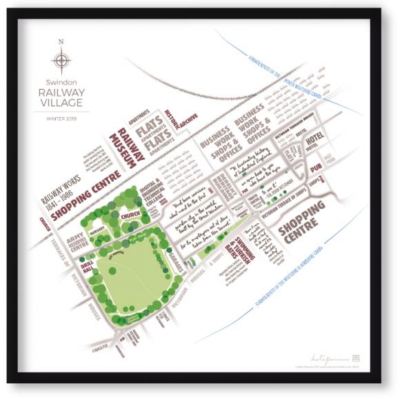 typographic map of Swindon Railway Village