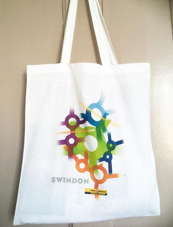 Swindon roundabouts – cotton totel/shopping bag